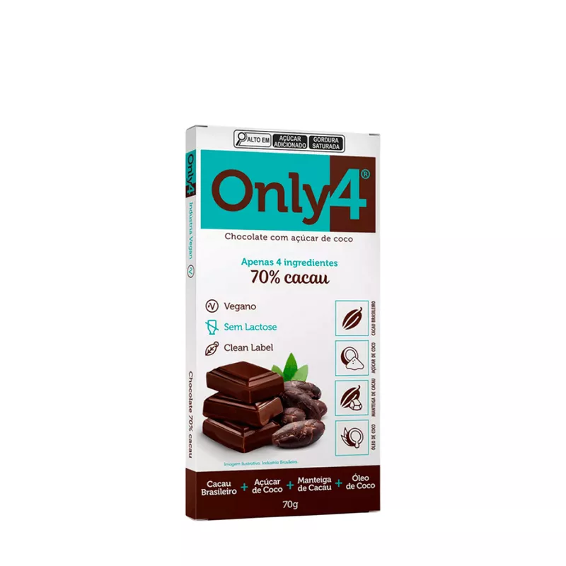 TABLETE DE CHOCOLATE 70% CACAU 70g 